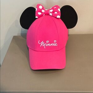 Disney Pink Minnie Mouse Cap with Polka Dot Bow